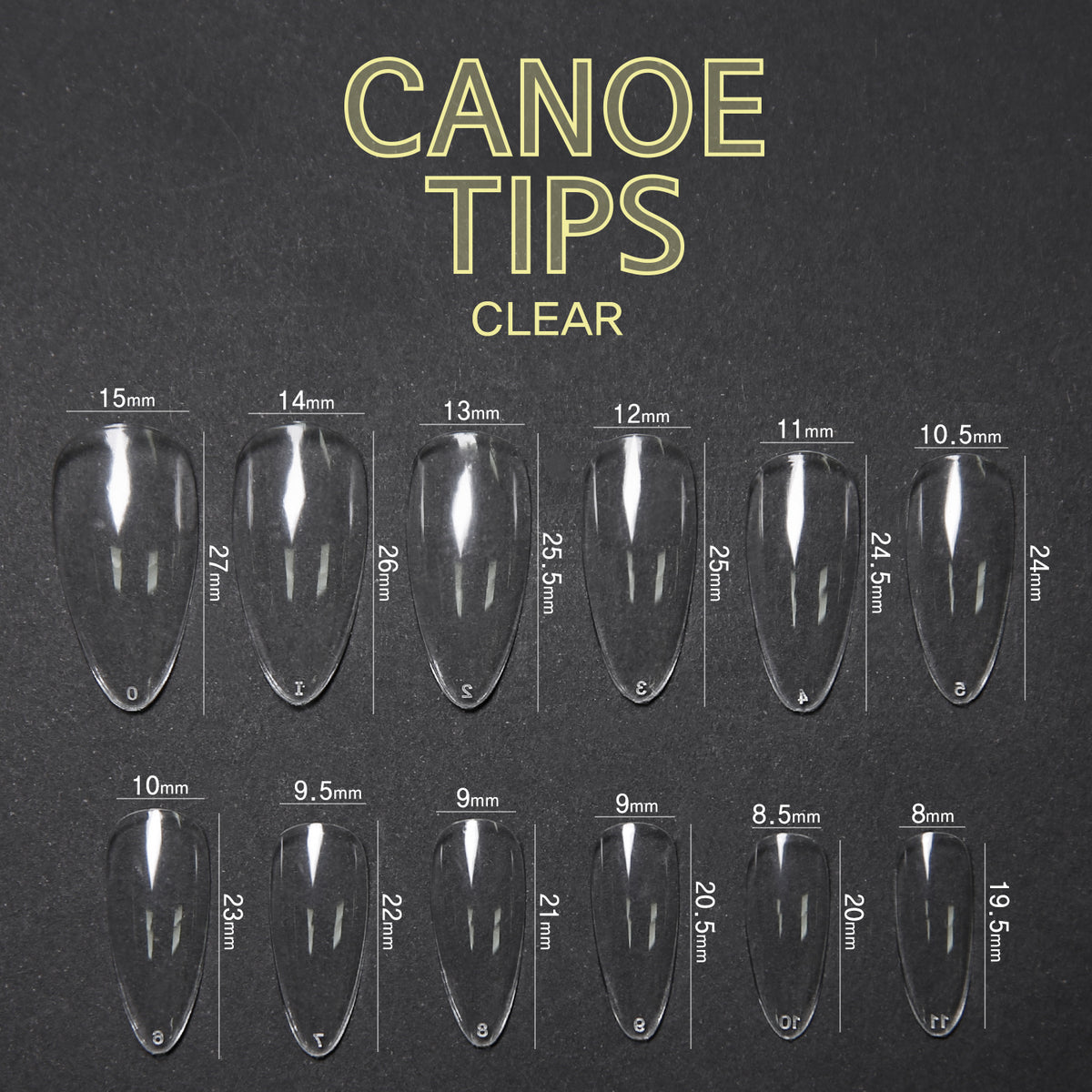 Canoe Tips Refill - Peach & Clear (50 tips)