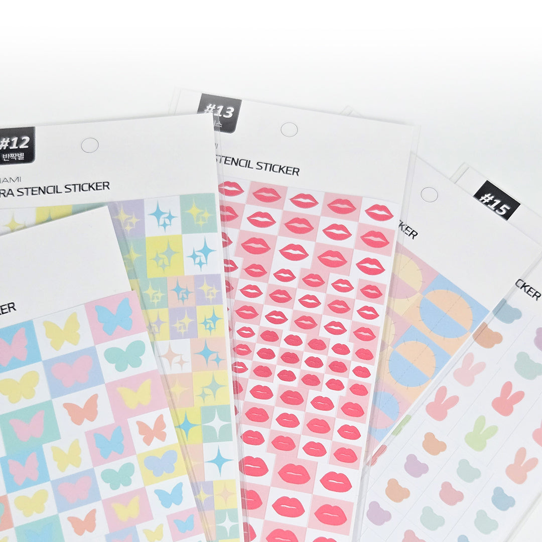 Gradient Stencil Stickers 18-type