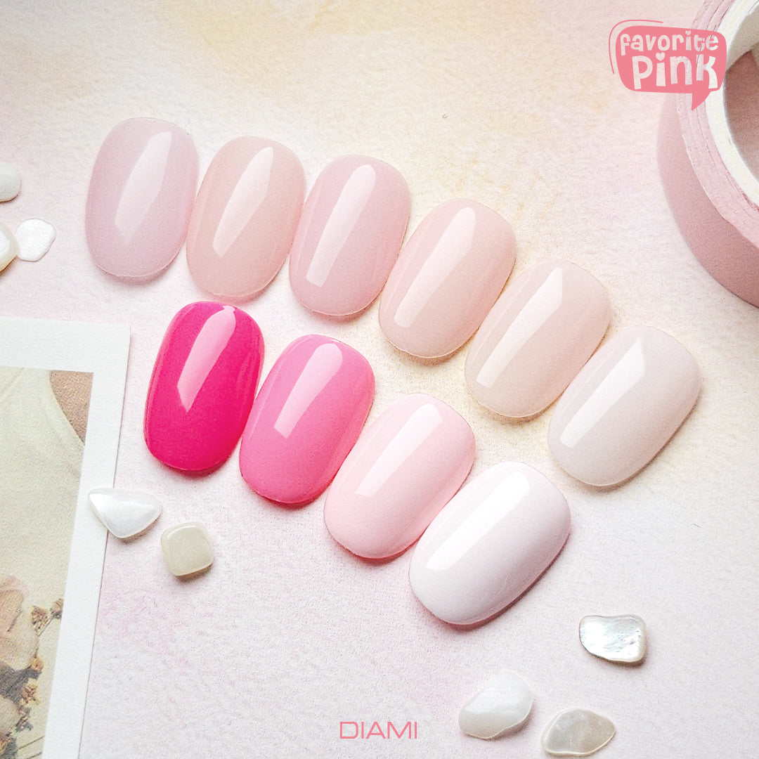 DIAMI COLOR GEL Favorite Pink Series (SW1101-1110) + color chart