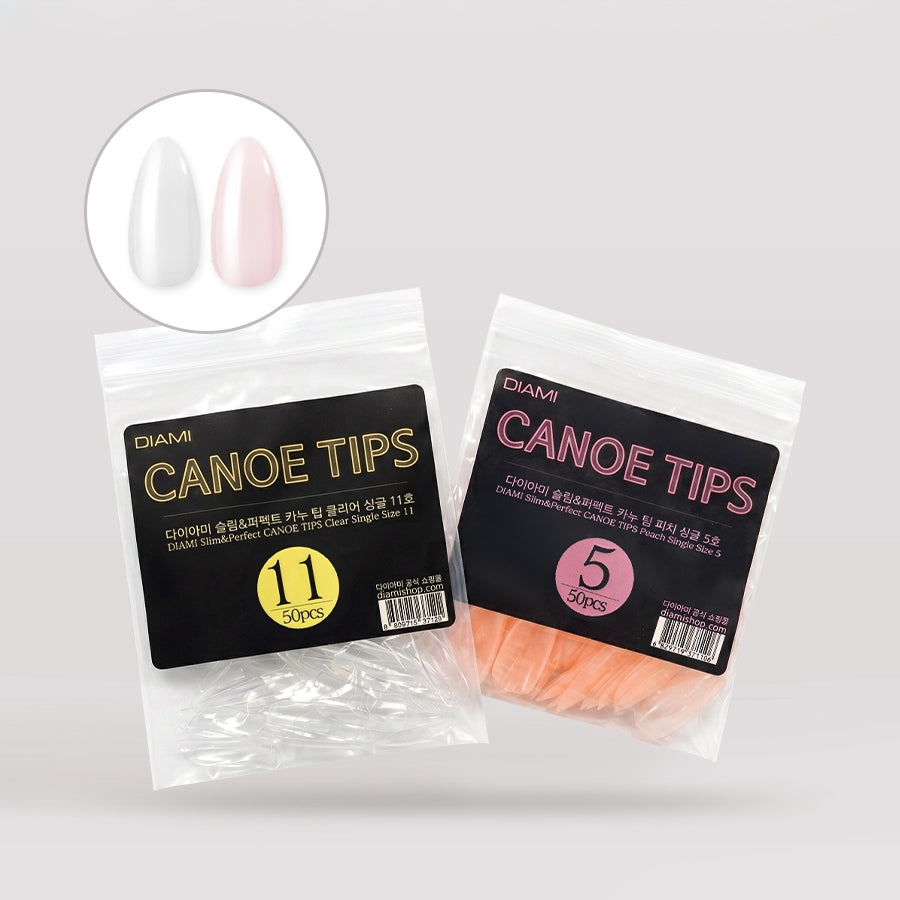 Canoe Tips Refill - Peach & Clear (50 tips)