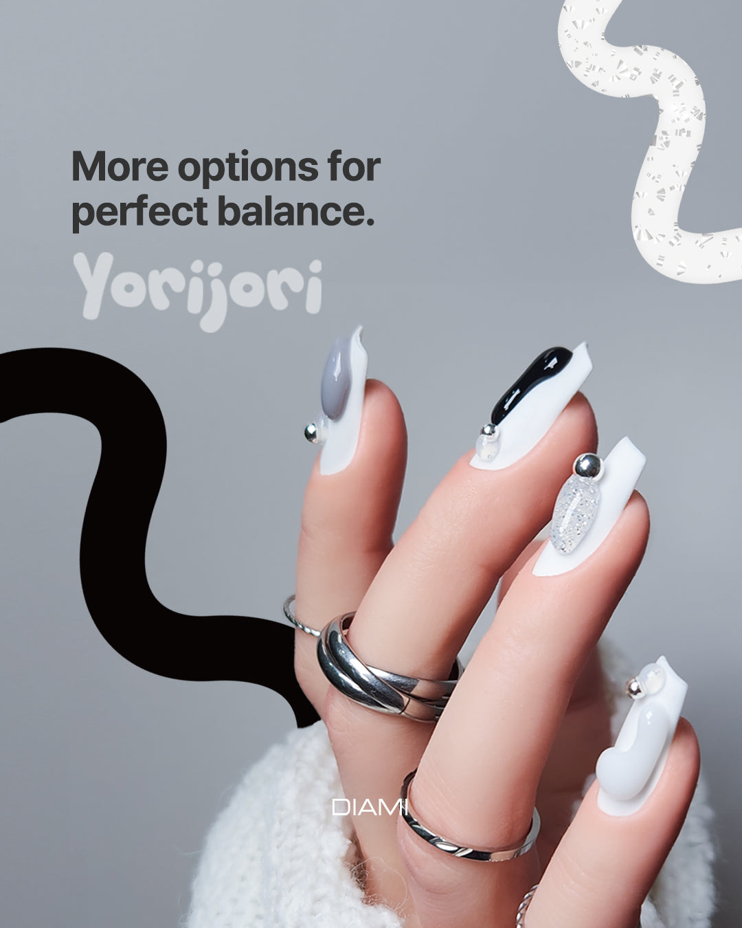 YORIJORI 3D TUBE Gel  Monotone-sparkle Series 6-colors