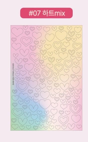 Gradient Stencil Stickers 18-type