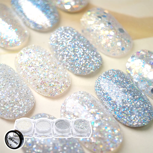 SHINEasy Glitter Powders - Aurora Silver (4pcs)