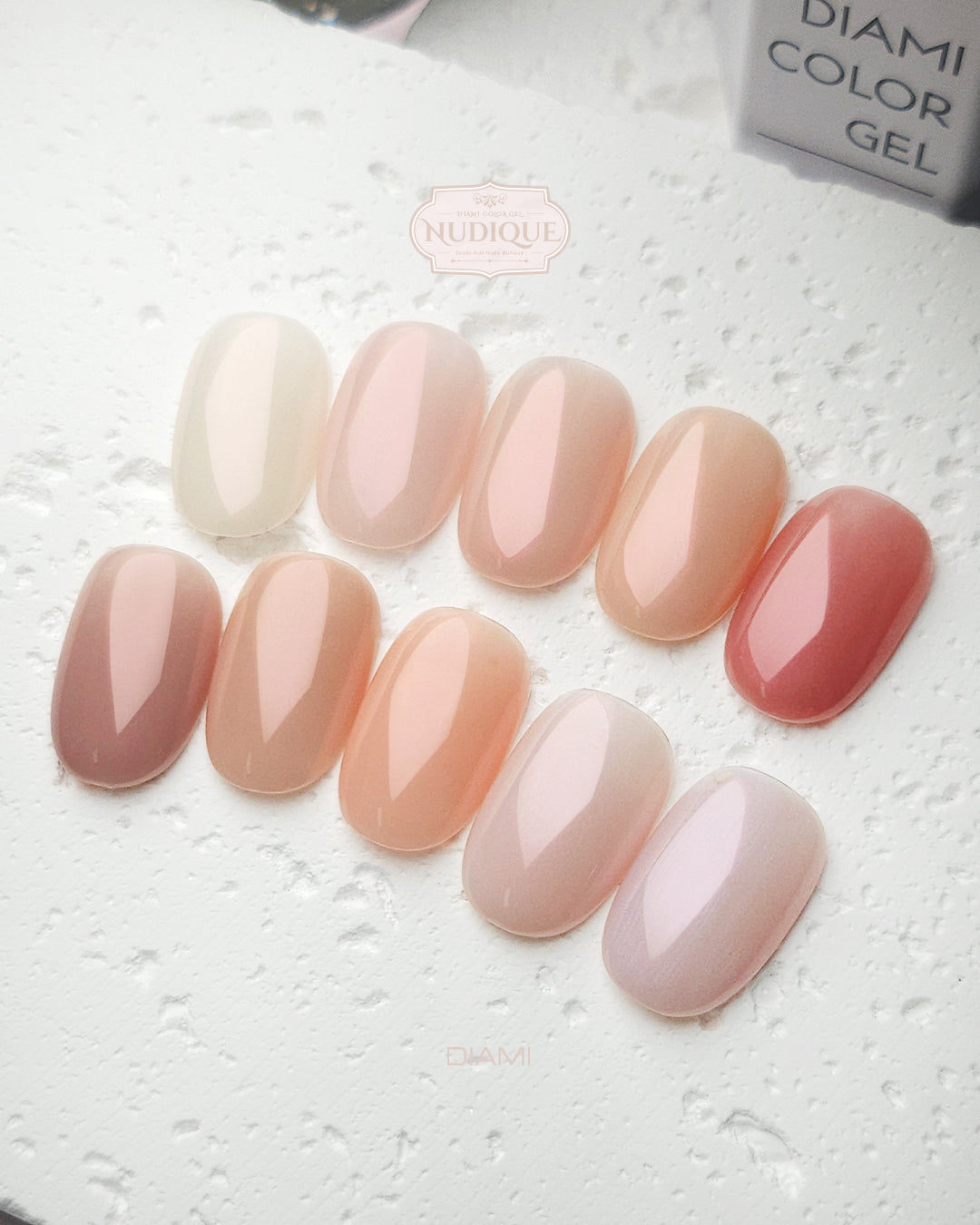 DIAMI COLOR GEL Nudique Series (SW1131-1140) + color chart