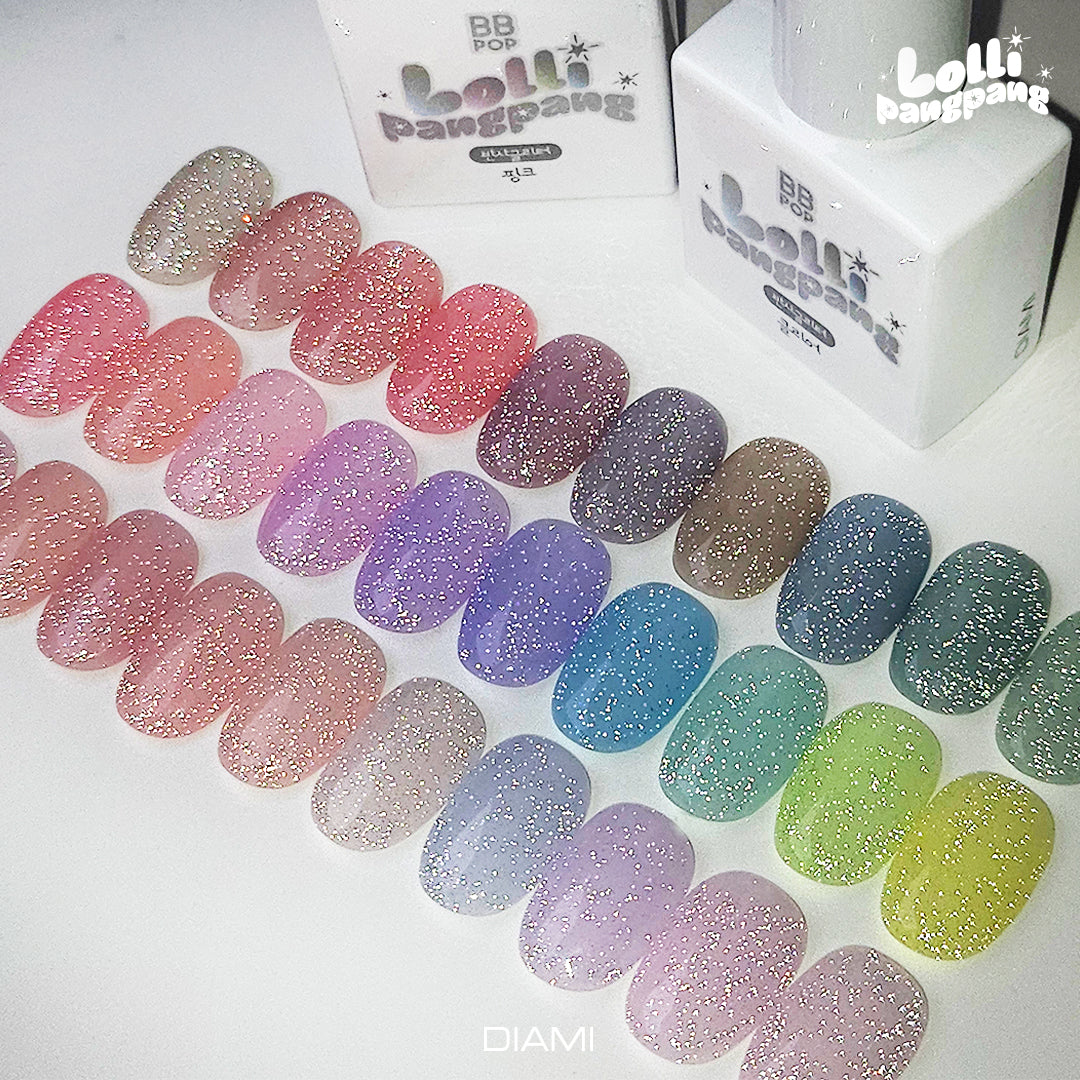 BB POP Lolli Pangpang Reflective Glitter Clear & Pink