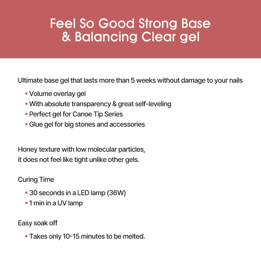 Feel So Good, Strong nail Base & Clear Gel - Bottle Type