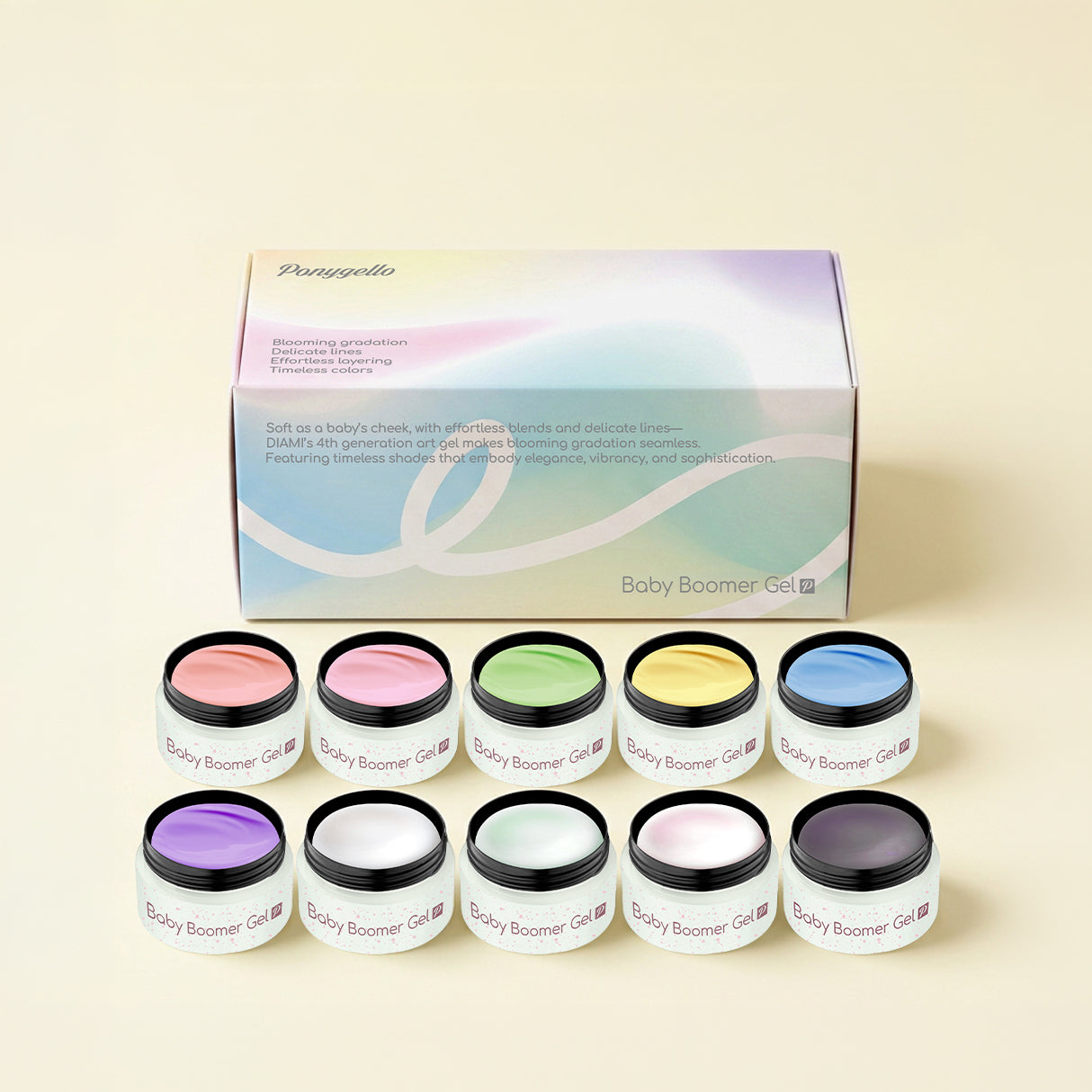 Baby Boomer Gel  PASTEL SATIN 10-Colors (PN521~530)