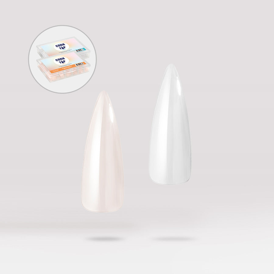 Canoe Corn Tip - Ivory / Clear (360tips)