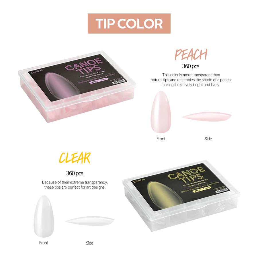 Canoe Tips - Peach & Clear