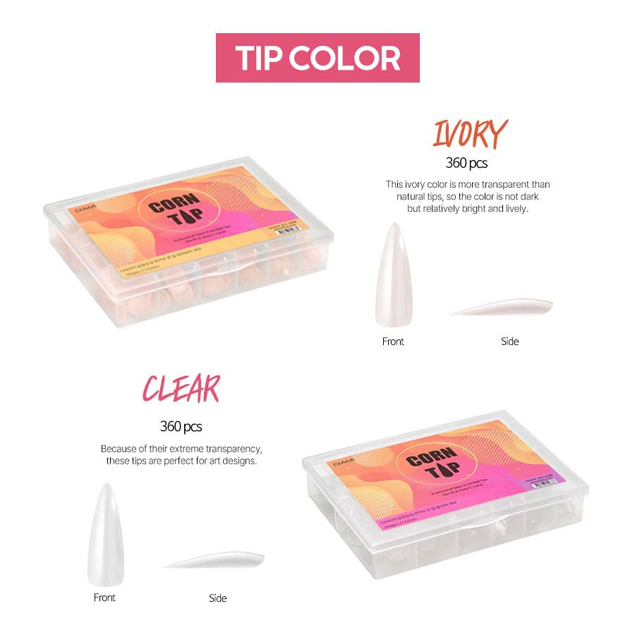 Canoe Corn Tips - Ivory & Clear