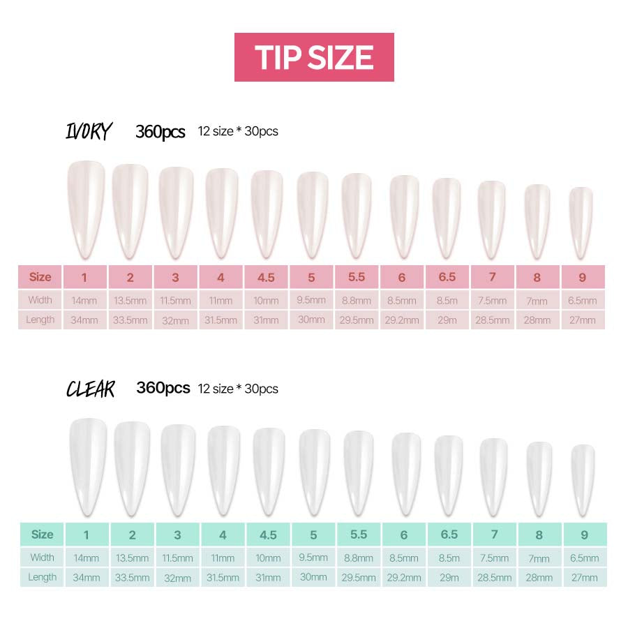 Canoe Corn Tips - Ivory & Clear