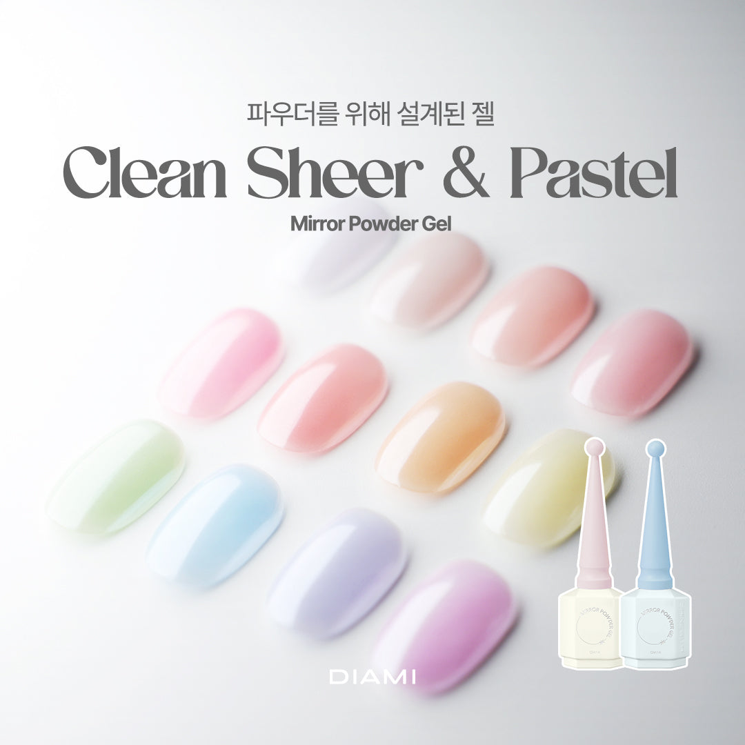 Mirror Powder Gel Clean Sheer 3-color set + Pastel 9-color set